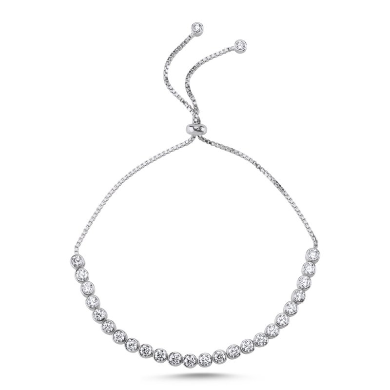 Tennis 3mm CZ Adjustable Sliding Bracelet - B101641
