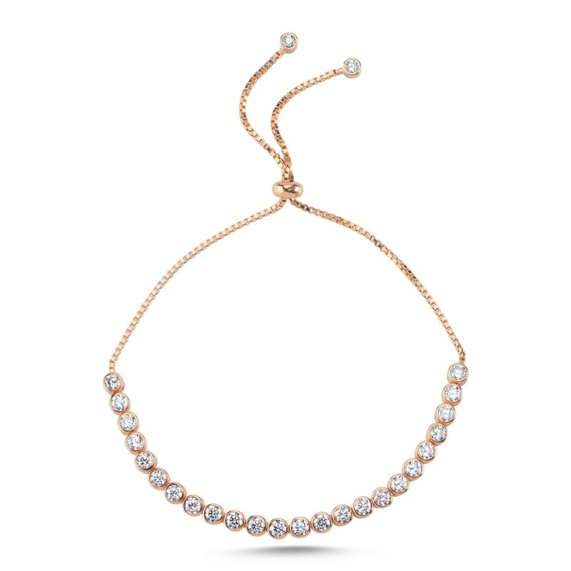 Tennis 3mm CZ Adjustable Sliding Bracelet - B101641