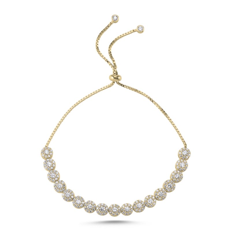 CZ Adjustable Sliding Bracelet - B101668