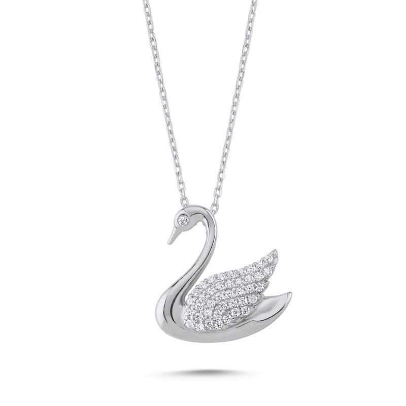 Swan CZ Necklace - N101850