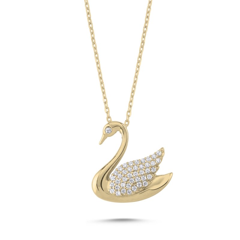 Swan CZ Necklace - N101850