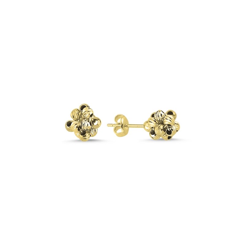 Diamond Cut Ball Stud Earrings - E101871