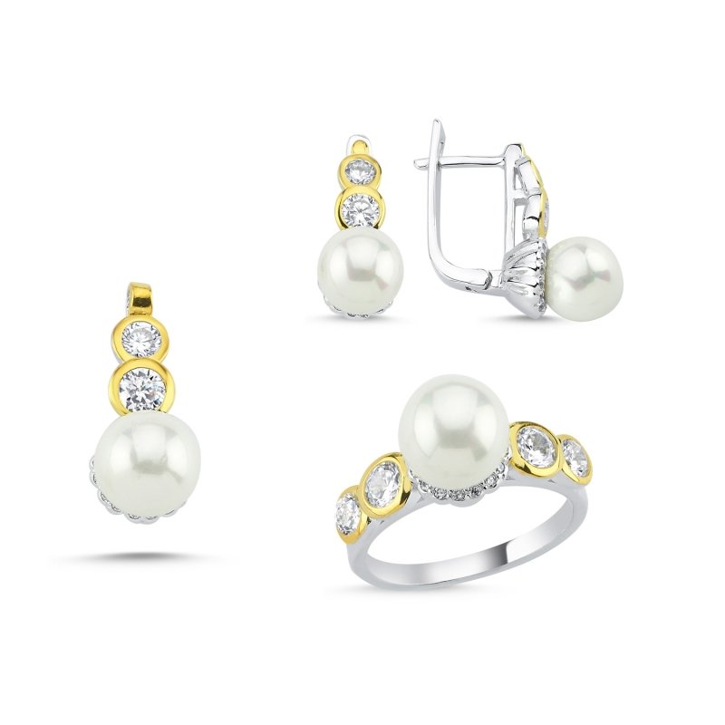Pearl & CZ Dual Color Set - S101926