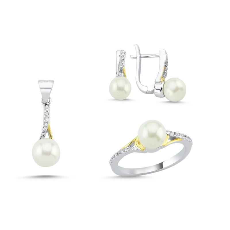 Pearl & CZ Dual Color Set - S101928