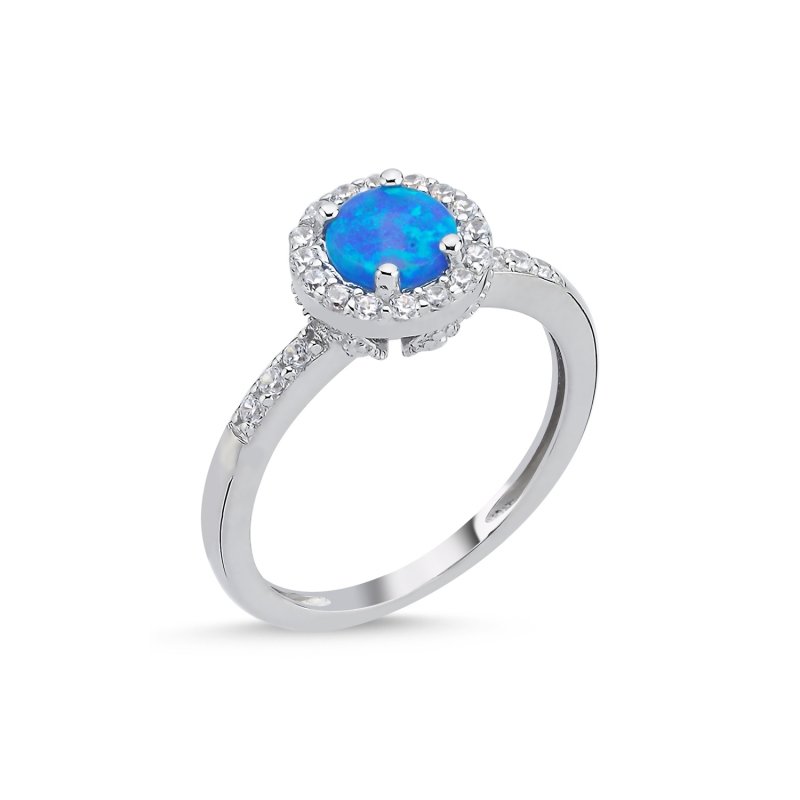 Opal & CZ Ring - R102204