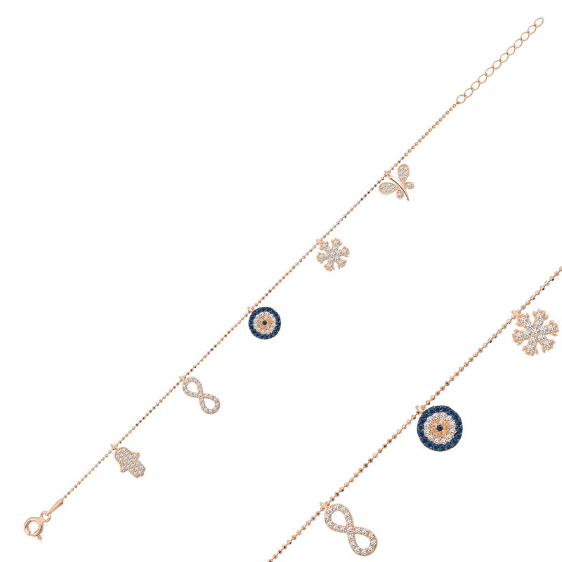 CZ Dangle Charm Bracelet - B102367