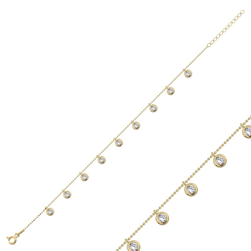 CZ Dangle Charm Bracelet - B102368