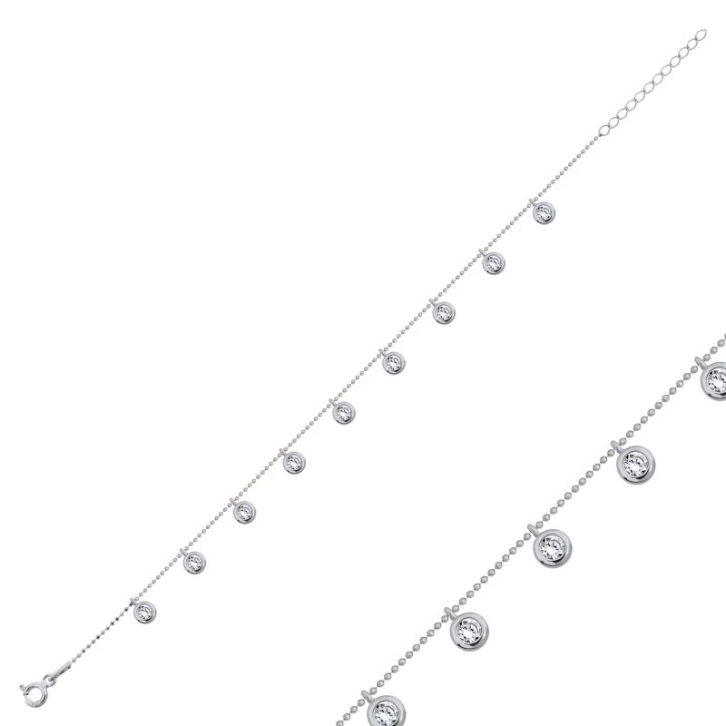 CZ Dangle Charm Bracelet - B102368