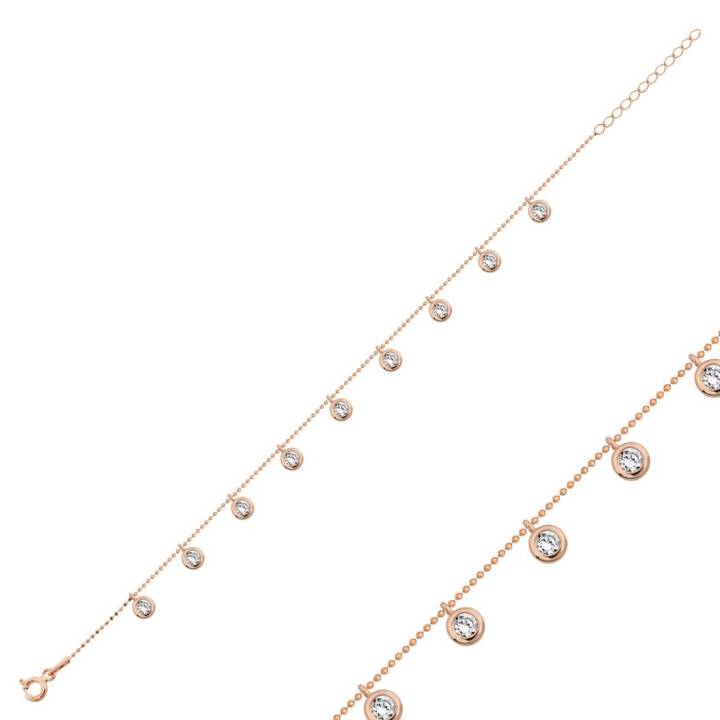 CZ Dangle Charm Bracelet - B102368