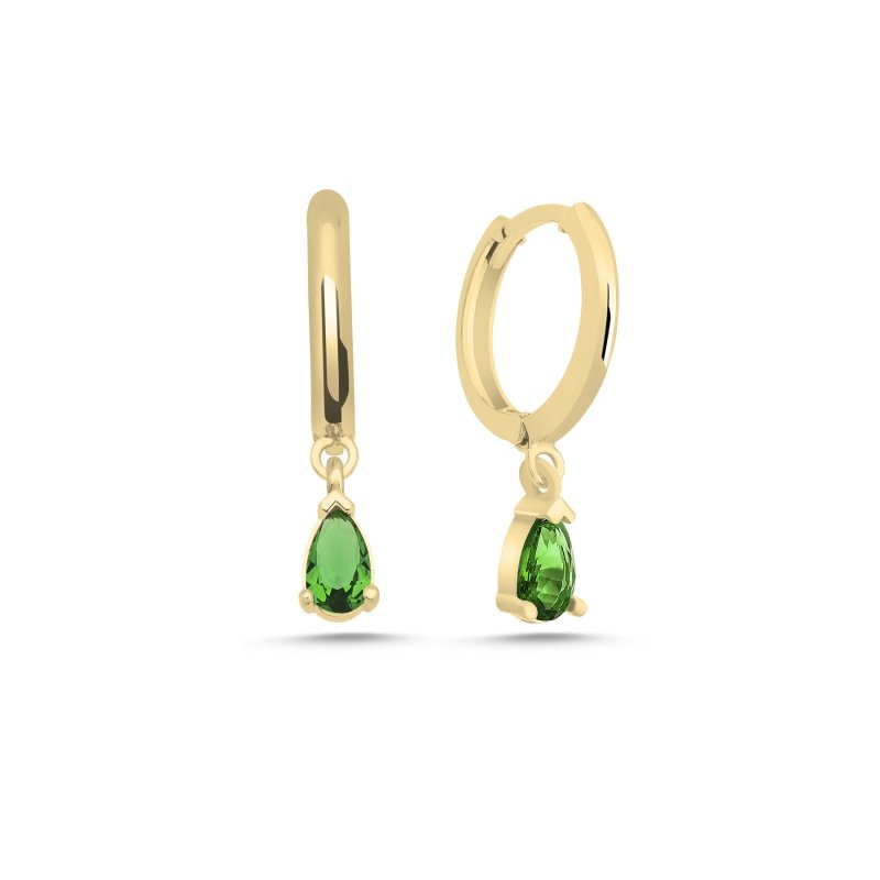 Emerald CZ Huggie Hoop Earrings - E102377