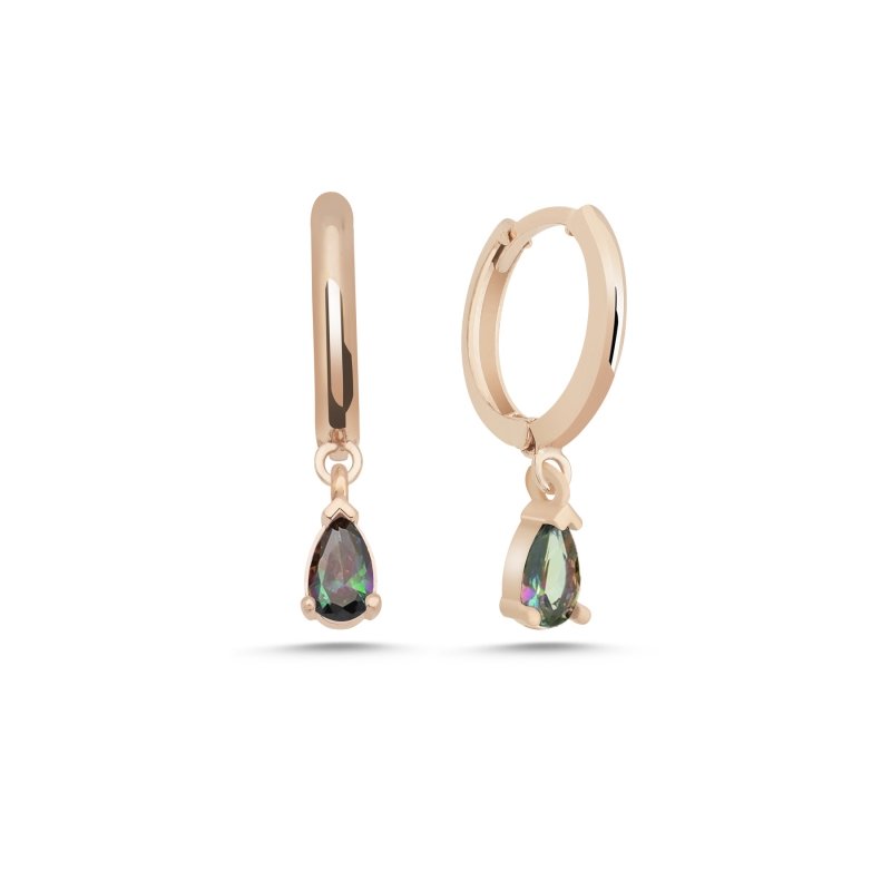 Mystic Topaz CZ Huggie Hoop Earrings - E102383