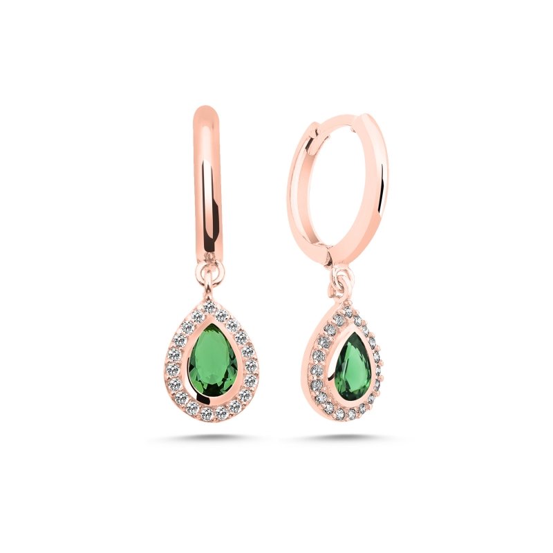 Emerald CZ Huggie Hoop Earrings - E102390