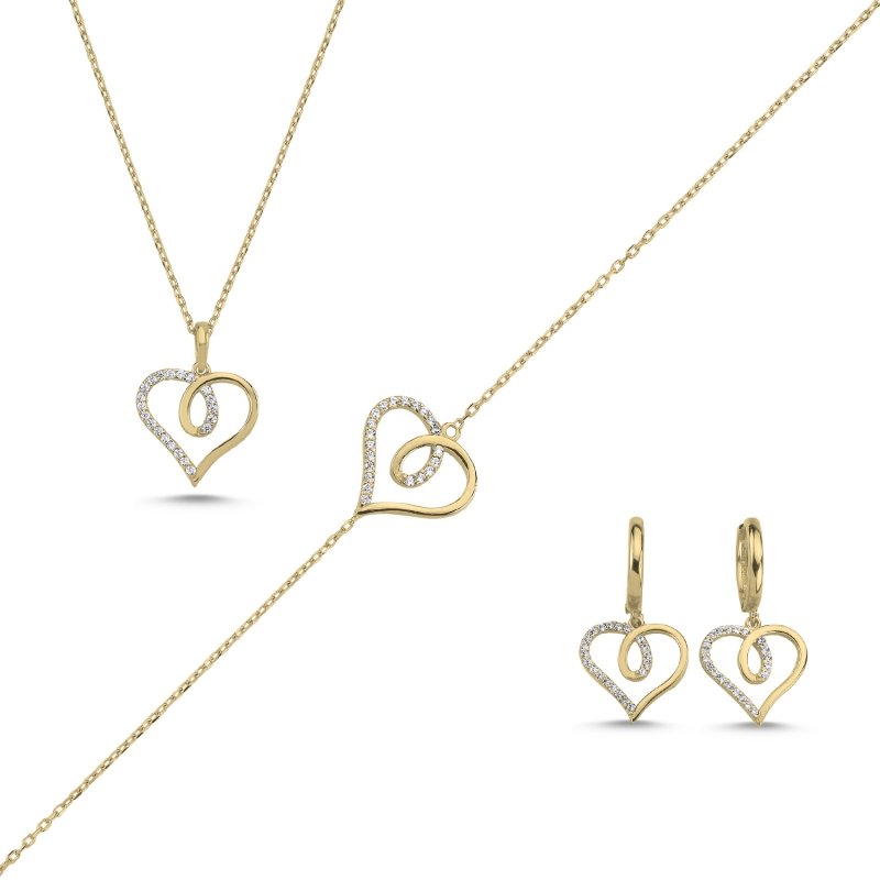 Heart CZ Set - S102411