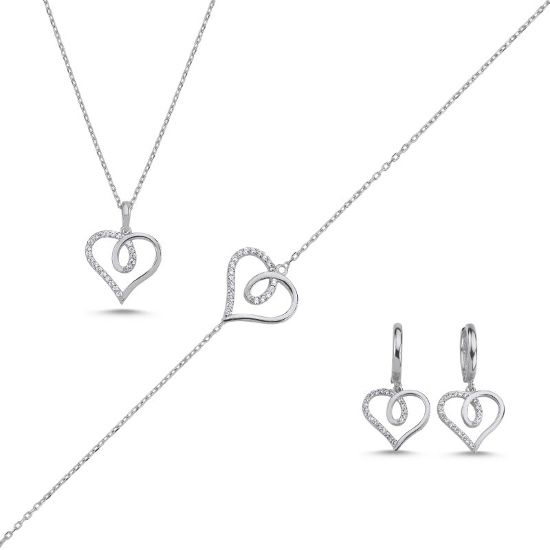 Heart CZ Set - S102411