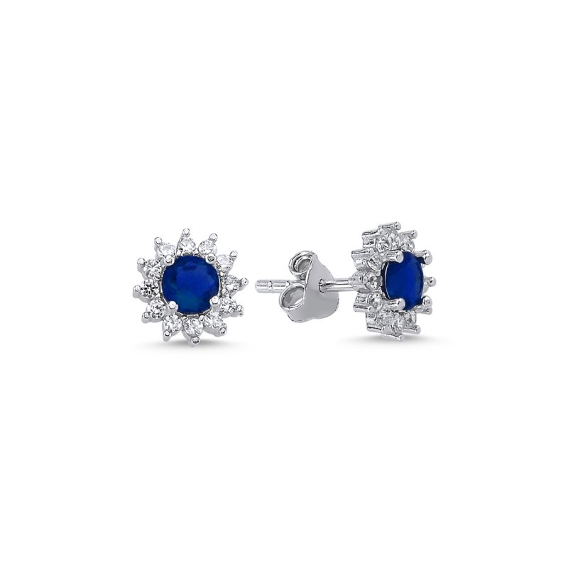 Halo Solitaire CZ Stud Earrings - E100102