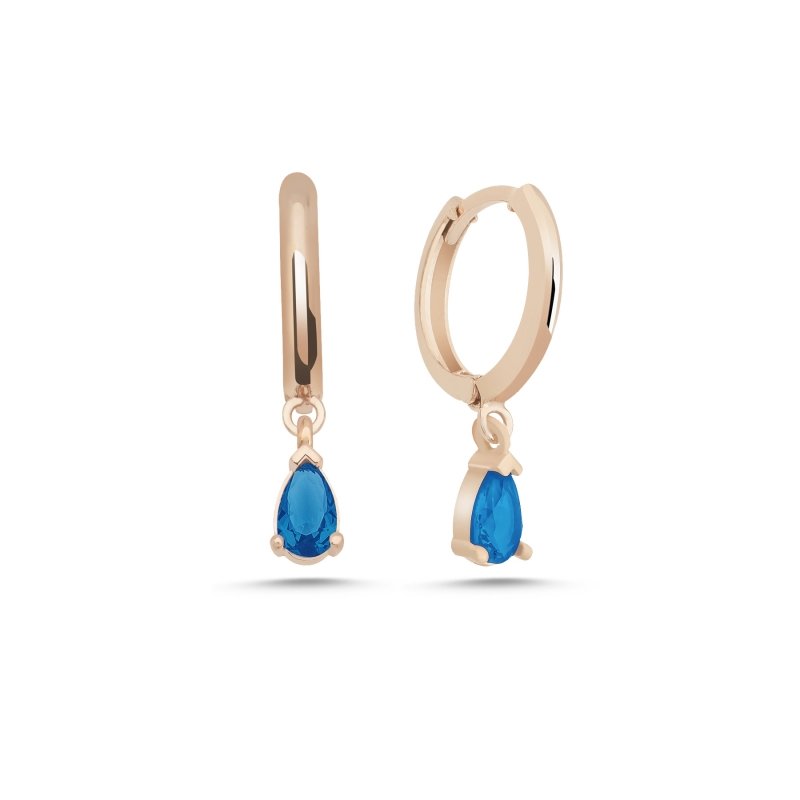 Akuamarin Zirkon Taşlı Hagi Küpe - E102483