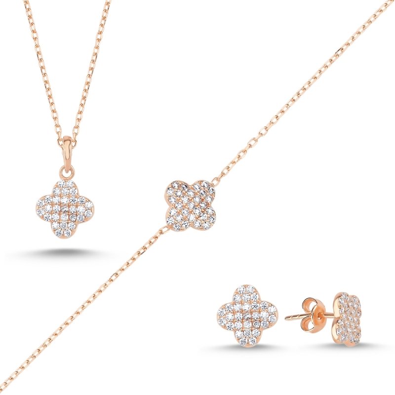 Quatrefoil CZ Set - S102566