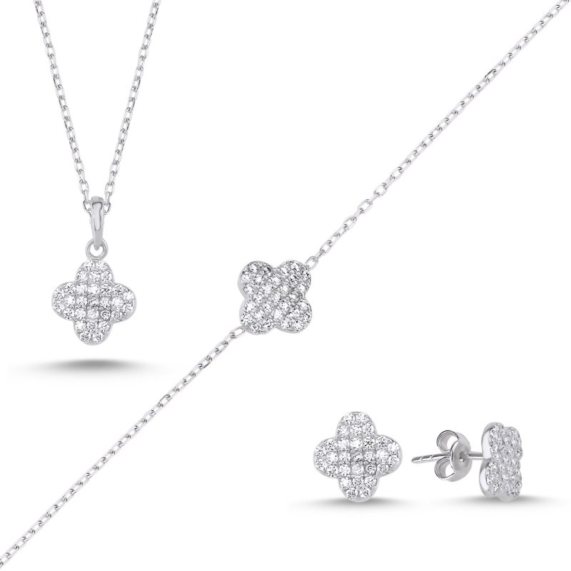 Quatrefoil CZ Set - S102566