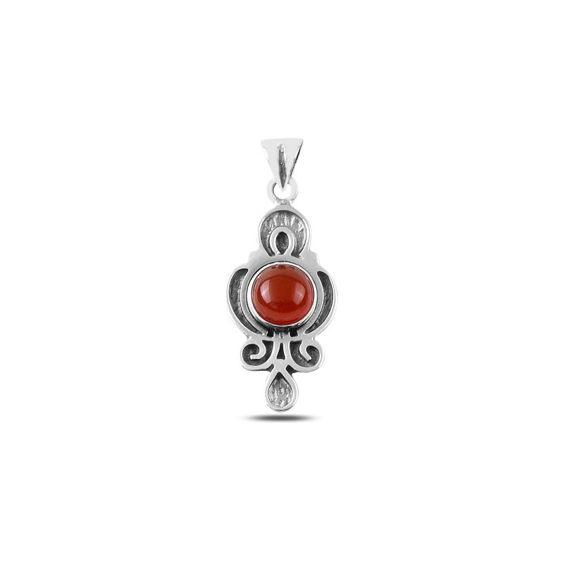 Red Agate Handmade Pendant - P102575