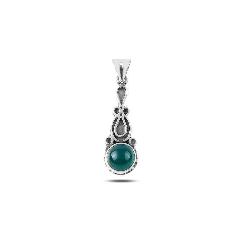 Green Agate Stone Handmade Pendant - P102576