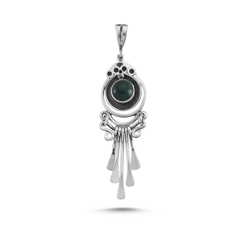 Green Agate Stone Handmade Pendant - P102581
