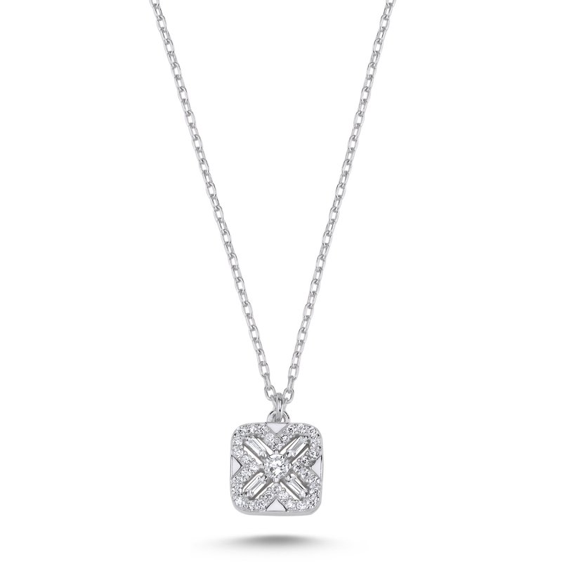 Baguette CZ Necklace - N102599