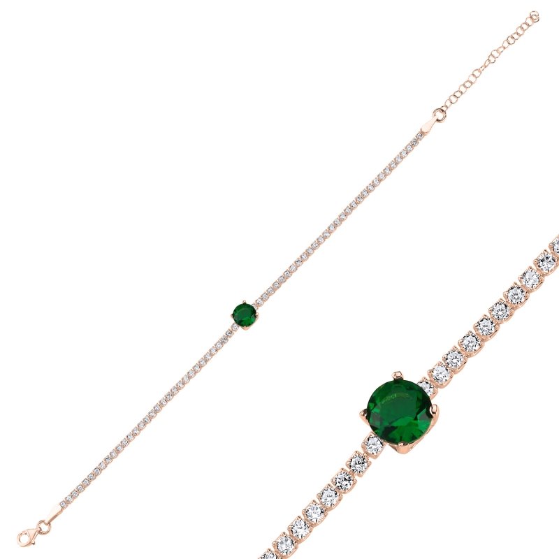Emerald CZ Tennis Bracelet - B102640