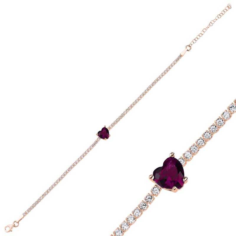 Ruby CZ Tennis Bracelet - B102669