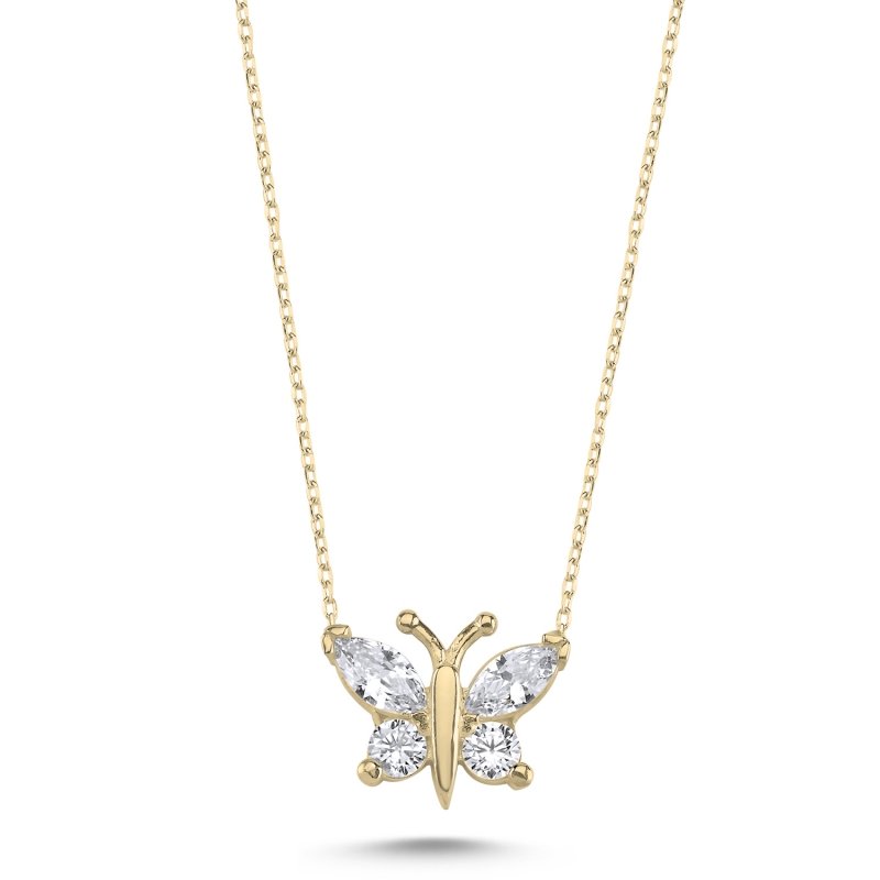 Butterfly CZ Necklace - N102704