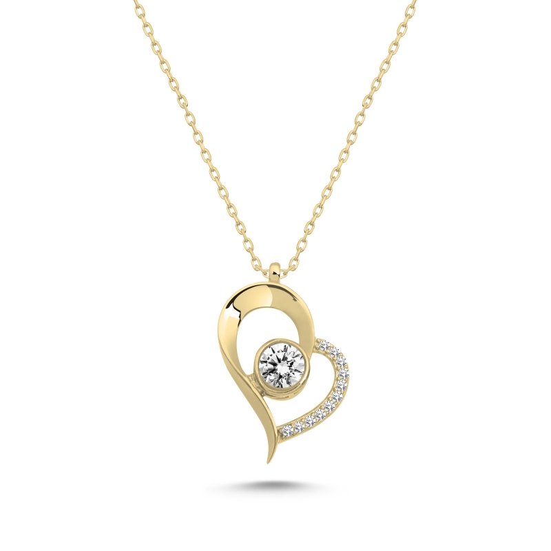 CZ Heart Necklace - N102754