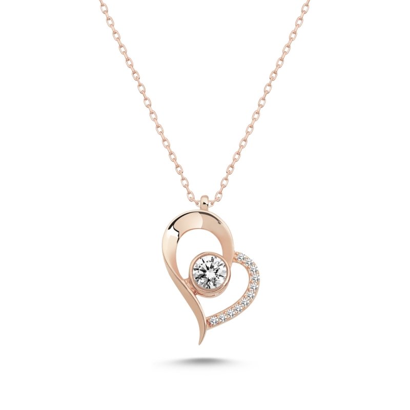 CZ Heart Necklace - N102754