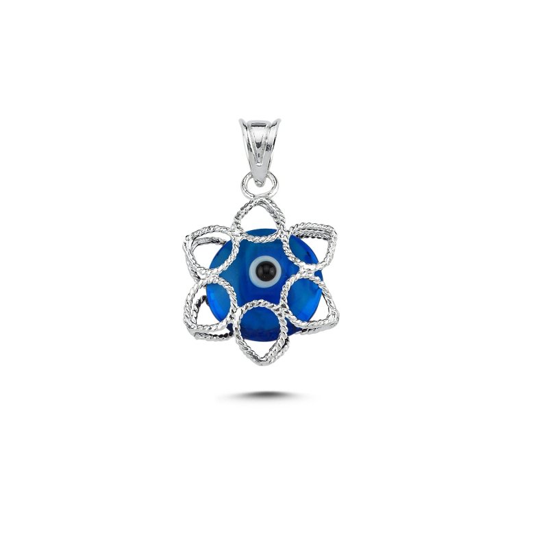 Evil Eye Filigree Teardrop & Star Pendant - P102797