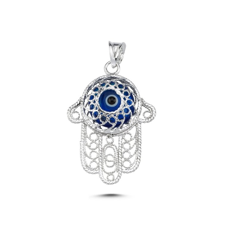 Evil Eye Filigree Hamsa Pendant - P102807