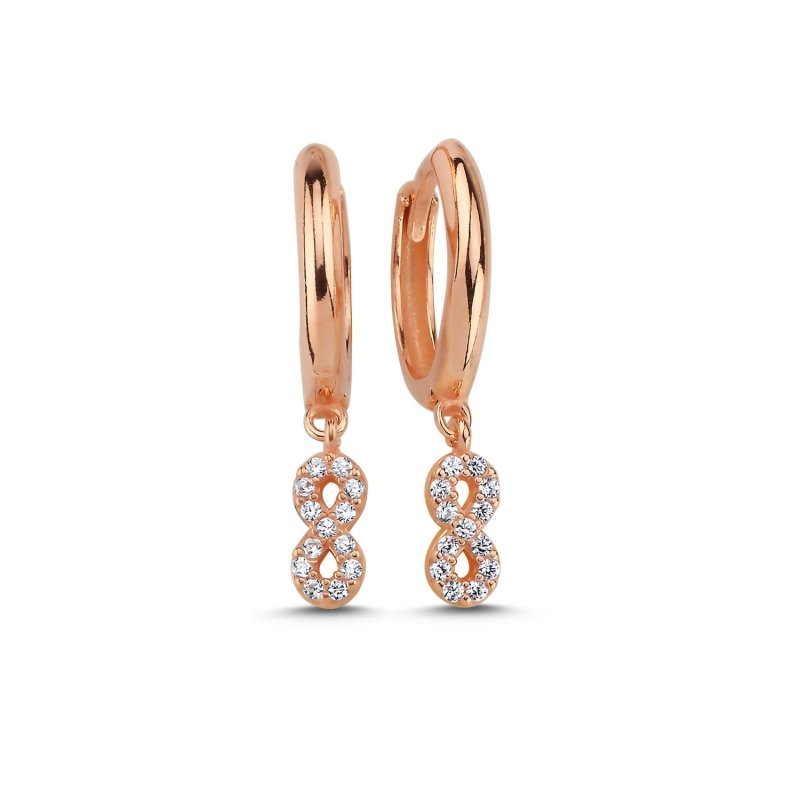 Infinity CZ Huggie Hoop Earrings - E102817
