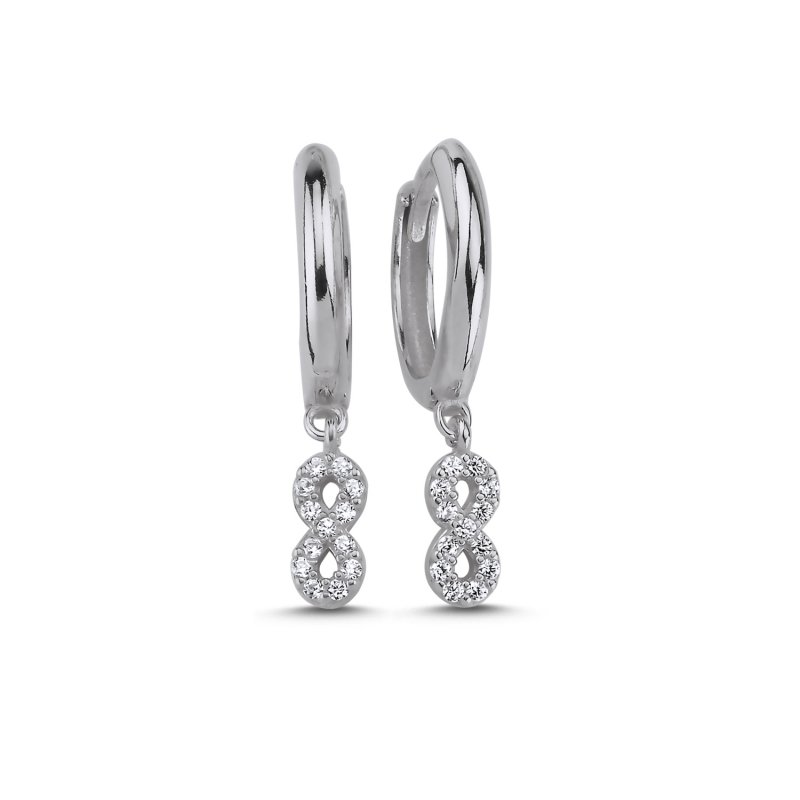 Infinity CZ Huggie Hoop Earrings - E102817