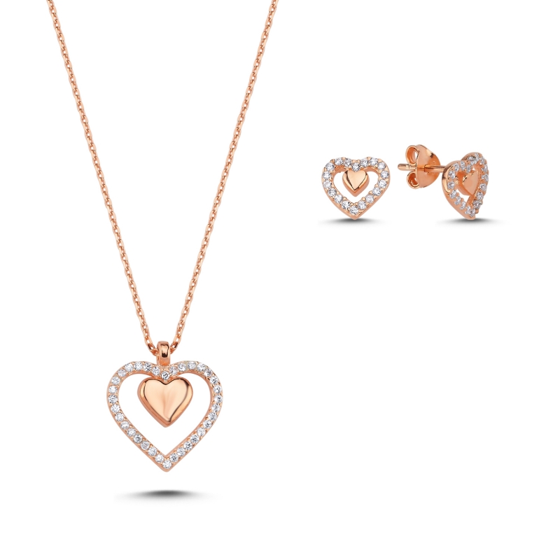 Heart CZ Set - S102835