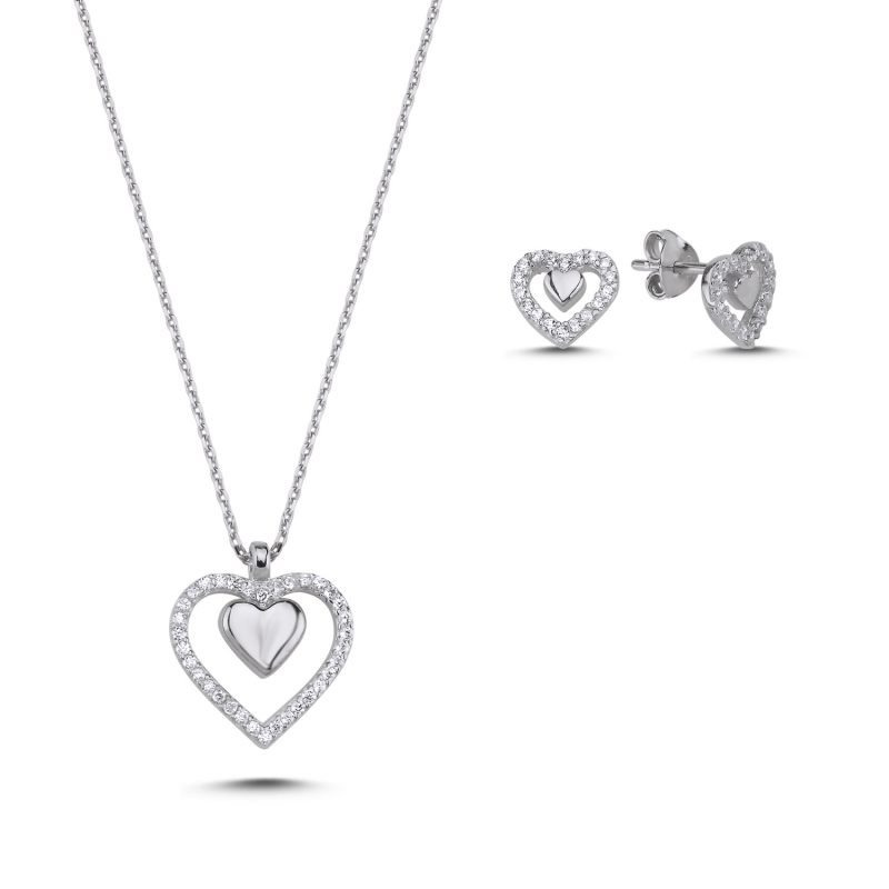 Heart CZ Set - S102835