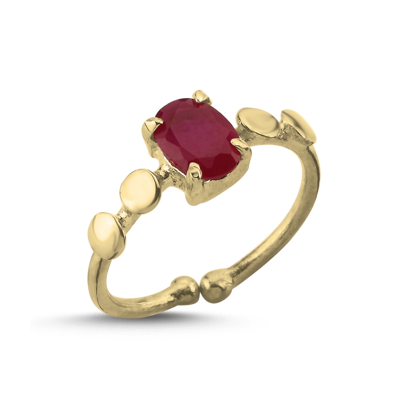 Ruby CZ Adjustable Size Ring - R103019