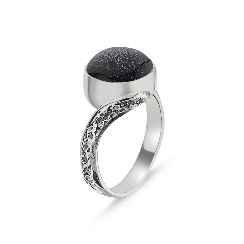 Blue Goldstone Handmade Ring - R103104