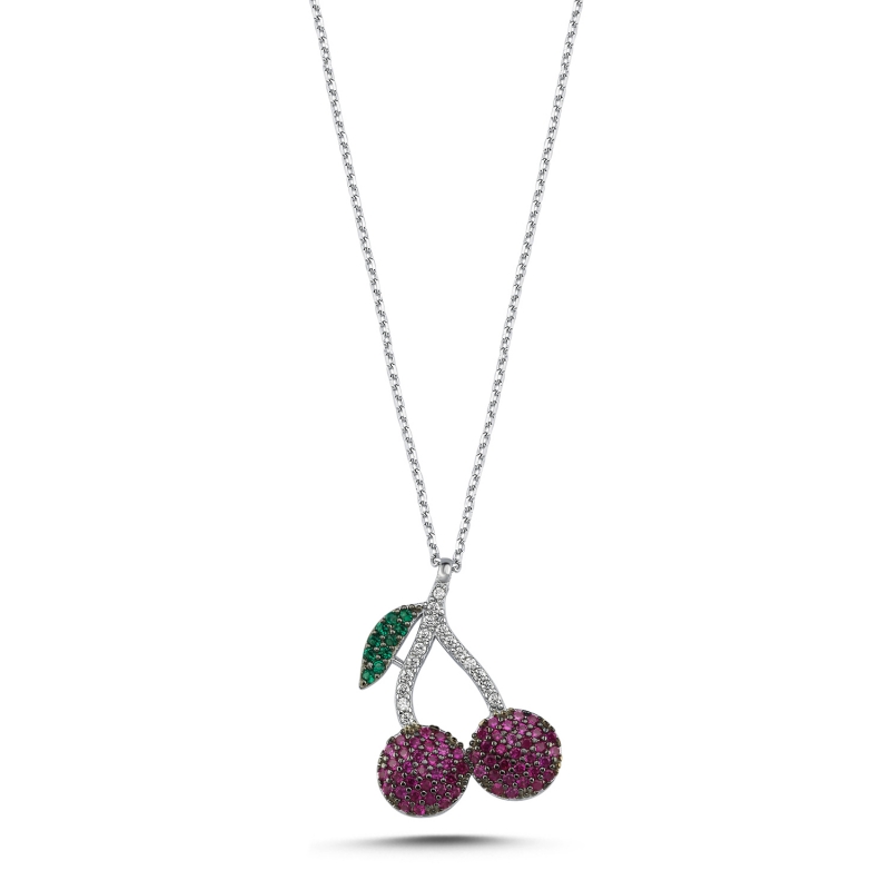 Cherry CZ Necklace - N103113