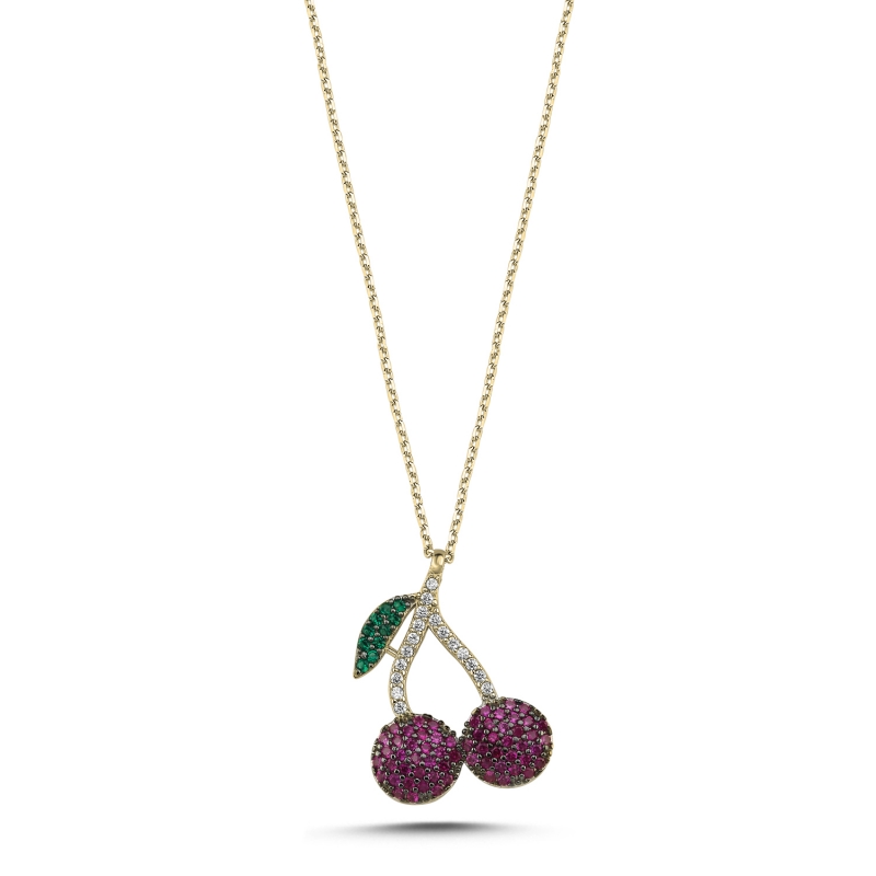 Cherry CZ Necklace - N103113