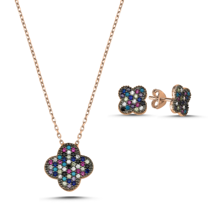 Quatrefoil Mix CZ Set - S103128