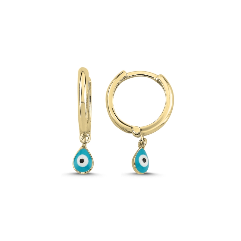 Enamel Eye Huggie Hoop Earrings - E103132