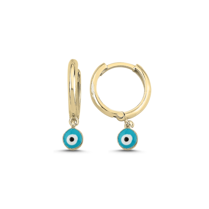 Enamel Eye Huggie Hoop Earrings - E103134