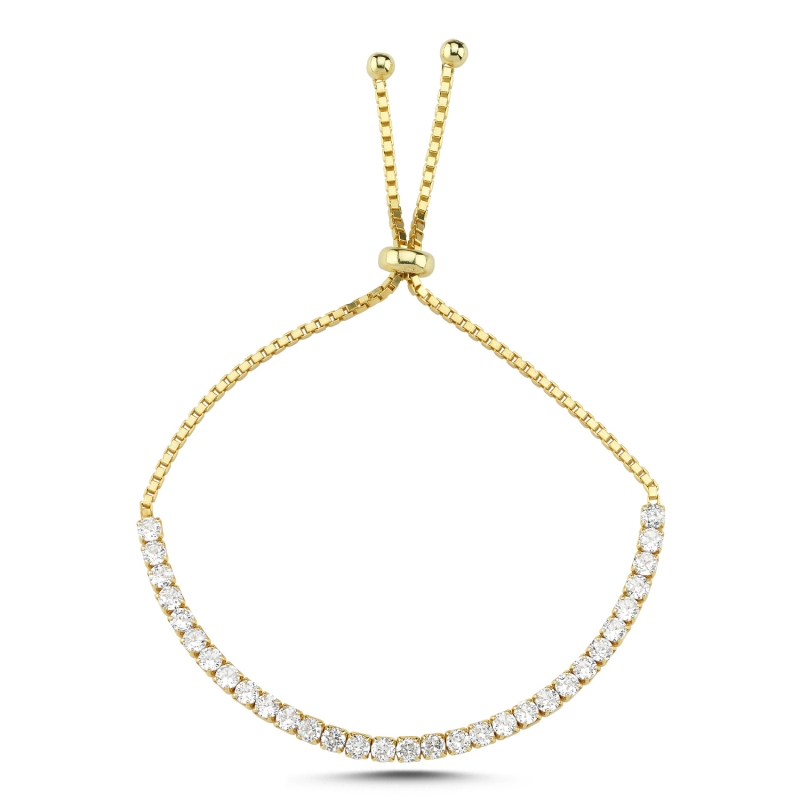 Tennis 3mm CZ Adjustable Sliding Bracelet - B103137