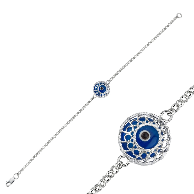Evil Eye Filigree Round Bracewelet - B103276