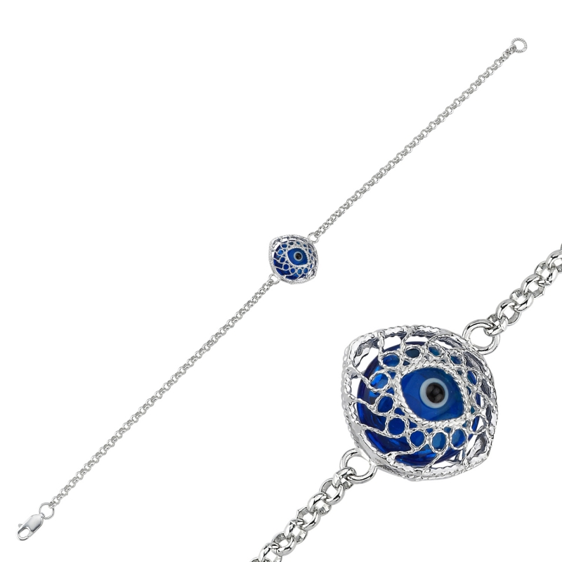 Evil Eye Filigree Marquise Bracelet - B103278