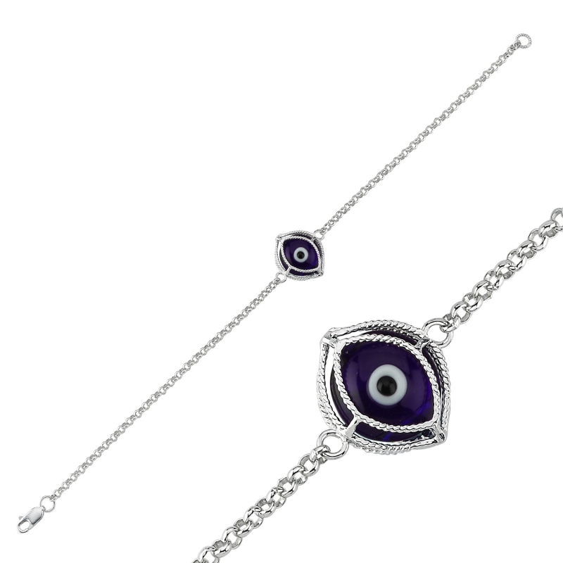 Evil Eye Filigree Marquise Bracelet - B103283