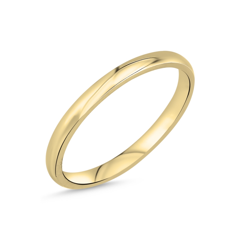 2mm D Shape Plain Band Ring - R103375
