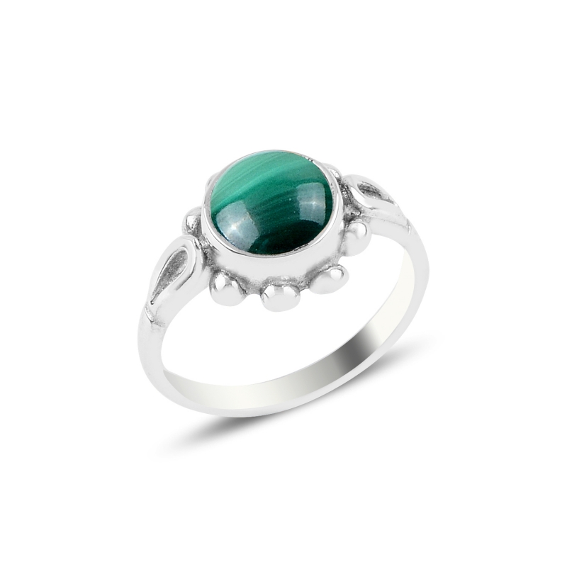 Malachite Daisy Solitaire Ring - R103465